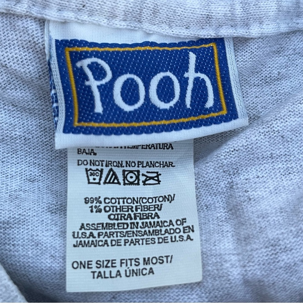 NWT Vtg Disney Winnie the Pooh Snowflake Nightgown in Gray - One Size - Picture 4 of 7